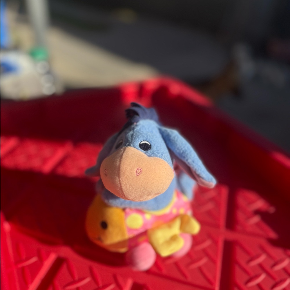 Blue and Pink Eeyore Plush Toy